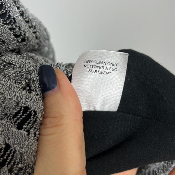 Erin Kleinberg Fiona Mini Dress in Grey & Black Leather Size 2 - Picture 4 of 6